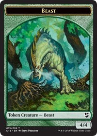 Beast (013) // Plant Double-sided Token [Commander 2018 Tokens] | Rook's Games and More