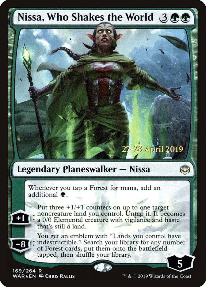 Nissa, Who Shakes the World  [War of the Spark Prerelease Promos] | Rook's Games and More