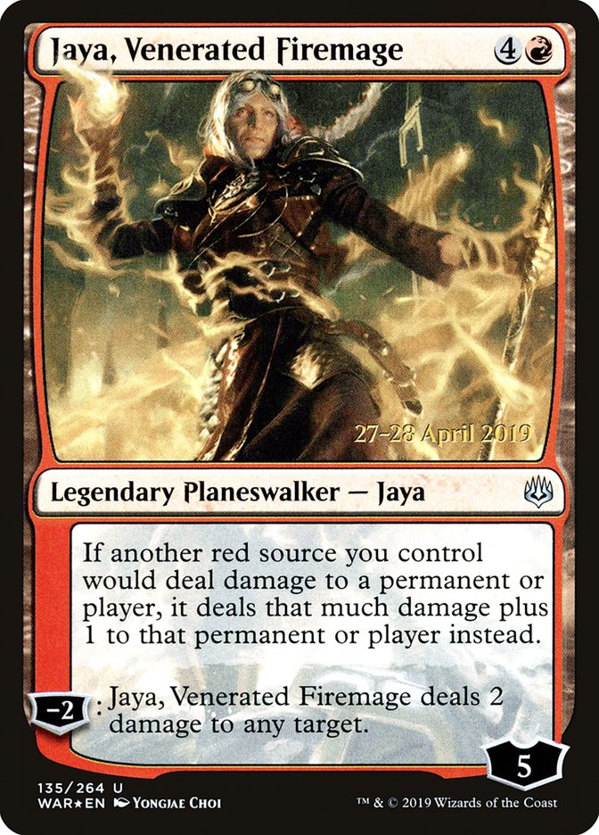 Jaya, Venerated Firemage  [War of the Spark Prerelease Promos] | Rook's Games and More
