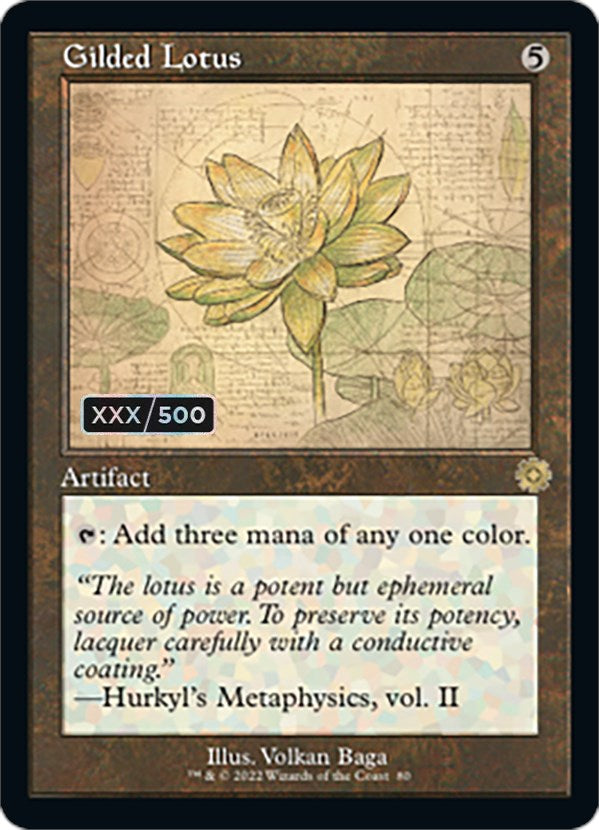 Gilded Lotus (Retro Schematic) (Serial Numbered) [The Brothers' War Retro Artifacts] | Rook's Games and More