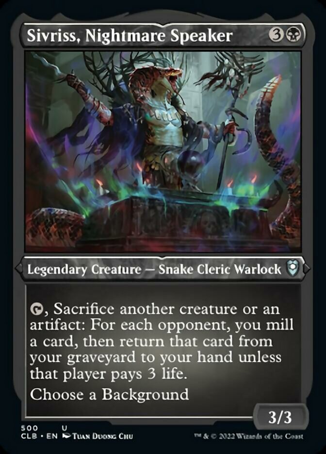 Sivriss, Nightmare Speaker (Foil Etched) [Commander Legends: Battle for Baldur's Gate] | Rook's Games and More