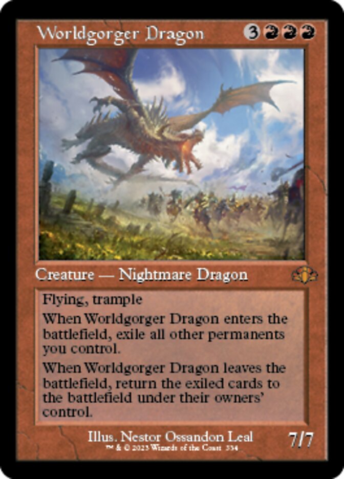 Worldgorger Dragon (Retro) [Dominaria Remastered] | Rook's Games and More