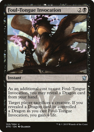 Foul-Tongue Invocation [Dragons of Tarkir] | Rook's Games and More