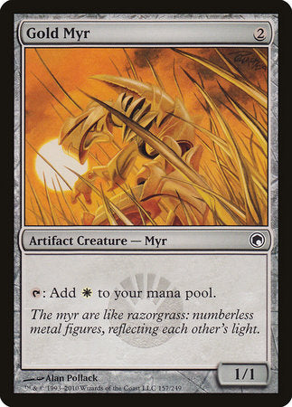 Gold Myr [Scars of Mirrodin] | Rook's Games and More
