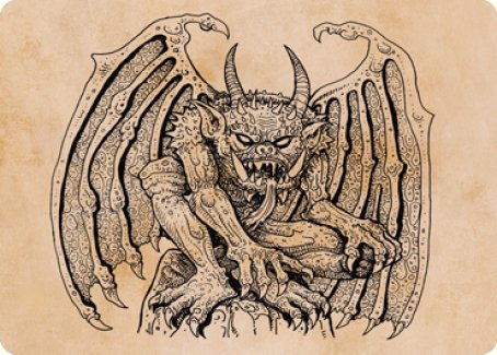 Cloister Gargoyle (Showcase) Art Card [Dungeons & Dragons: Adventures in the Forgotten Realms Art Series] | Rook's Games and More