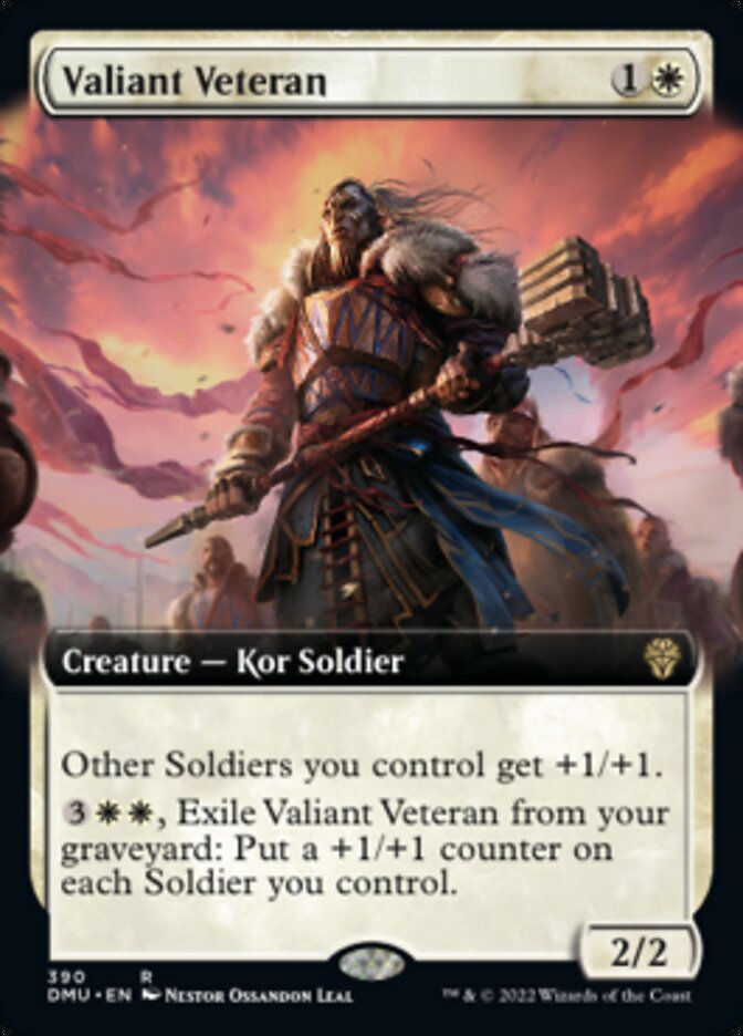 Valiant Veteran (Extended Art) [Dominaria United] | Rook's Games and More