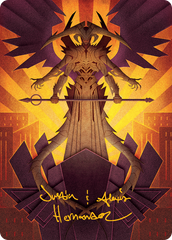 Atraxa, Praetors' Voice Art Card (Gold-Stamped Signature) [March of the Machine Art Series]
