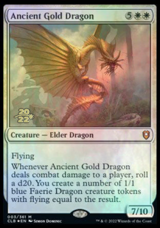 Ancient Gold Dragon [Commander Legends: Battle for Baldur's Gate Prerelease Promos] | Rook's Games and More