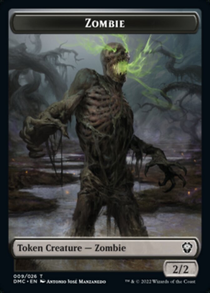 Bird (002) // Zombie Double-sided Token [Dominaria United Tokens] | Rook's Games and More