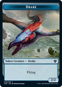 Drake // Goblin Warrior Double-sided Token [Commander 2020 Tokens] | Rook's Games and More