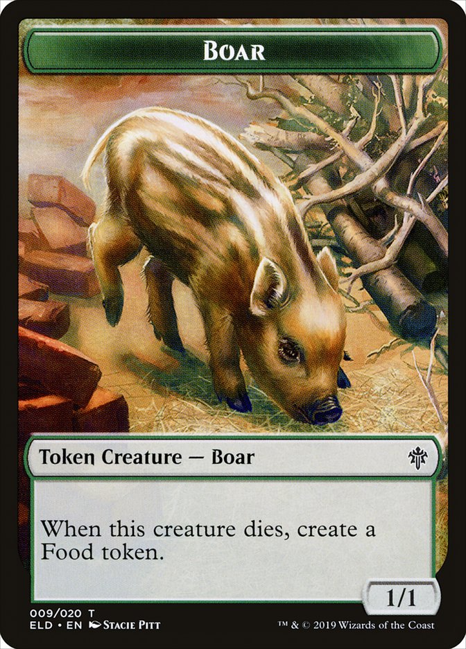 Boar [Throne of Eldraine Tokens] | Rook's Games and More