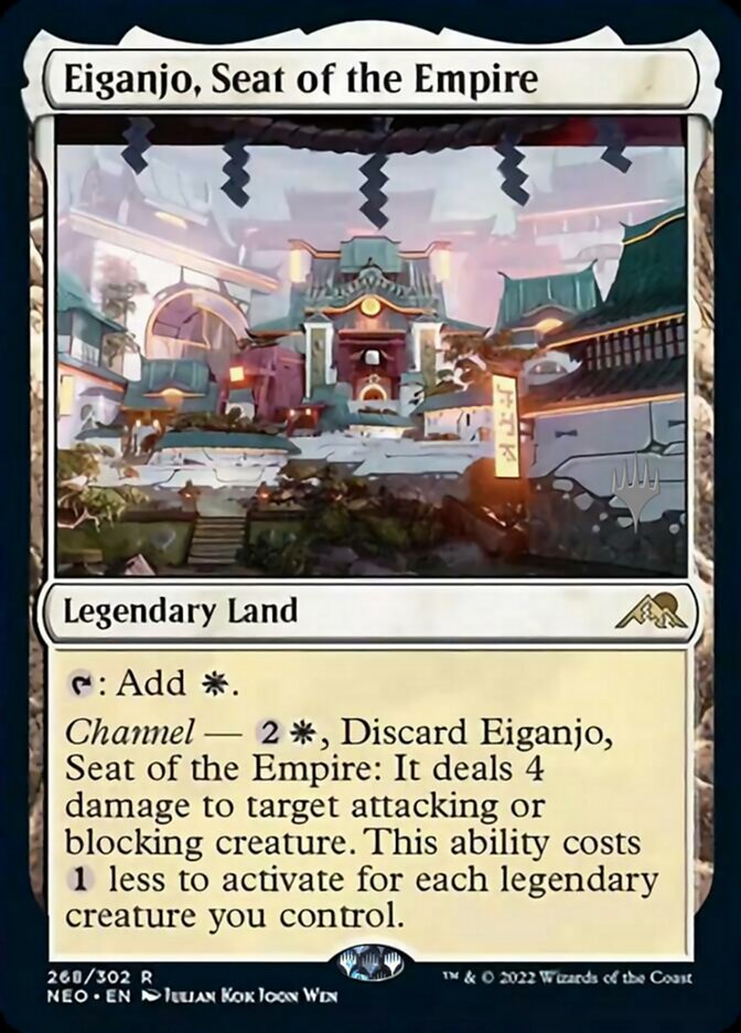 Eiganjo, Seat of the Empire (Promo Pack) [Kamigawa: Neon Dynasty Promos] | Rook's Games and More