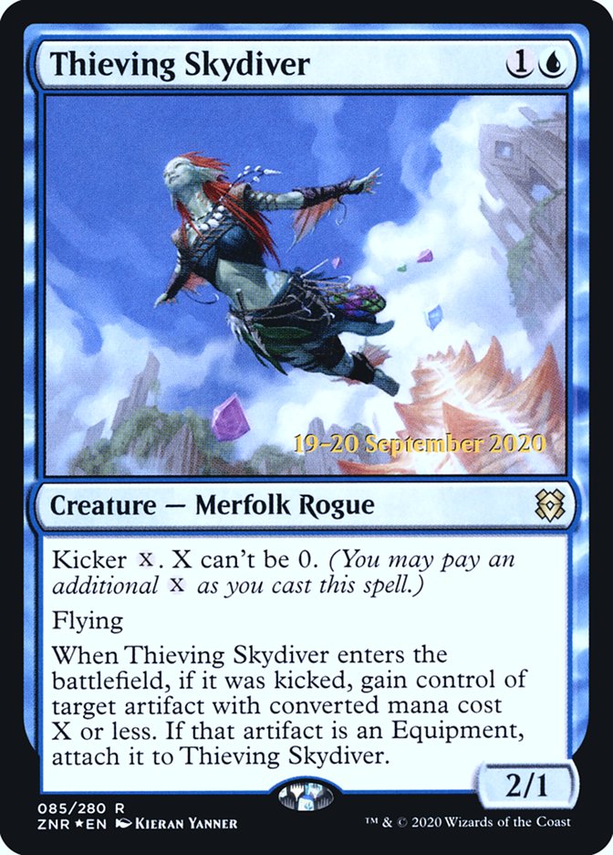 Thieving Skydiver  [Zendikar Rising Prerelease Promos] | Rook's Games and More