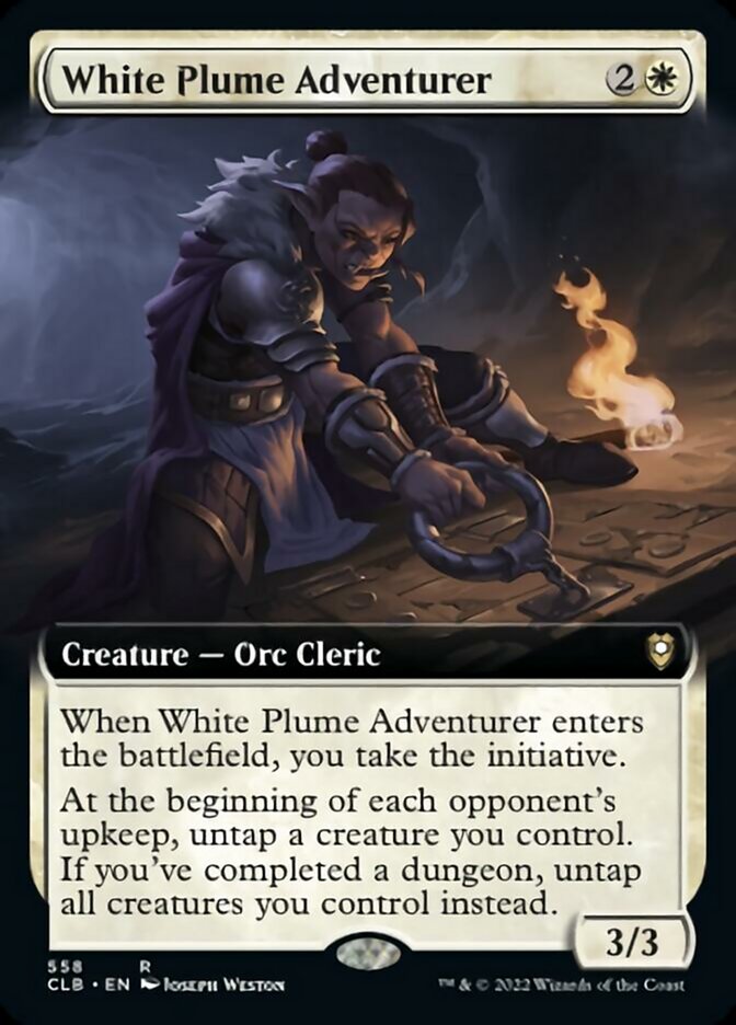 White Plume Adventurer (Extended Art) [Commander Legends: Battle for Baldur's Gate] | Rook's Games and More