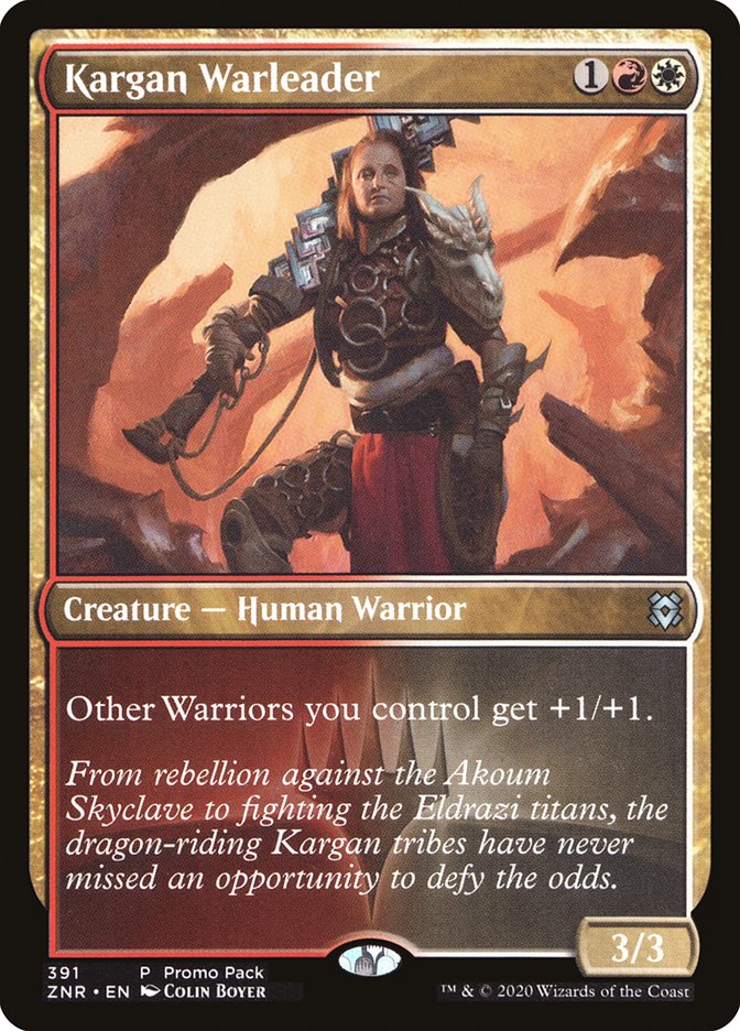 Kargan Warleader (Promo Pack) [Zendikar Rising Promos] | Rook's Games and More