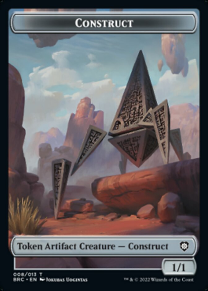 Construct (008) // Phyrexian Myr Double-Sided Token [The Brothers' War Commander Tokens] | Rook's Games and More