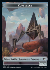 Construct (008) // Phyrexian Myr Double-Sided Token [The Brothers' War Commander Tokens] | Rook's Games and More