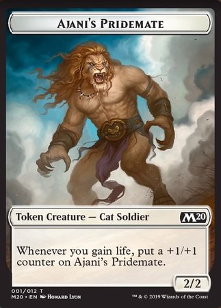 Ajani's Pridemate Token [Core Set 2020 Tokens] | Rook's Games and More