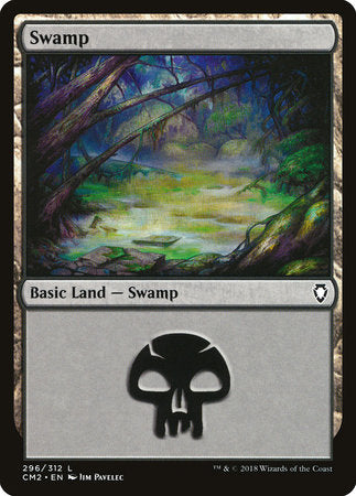 Swamp (296) [Commander Anthology Volume II] | Rook's Games and More