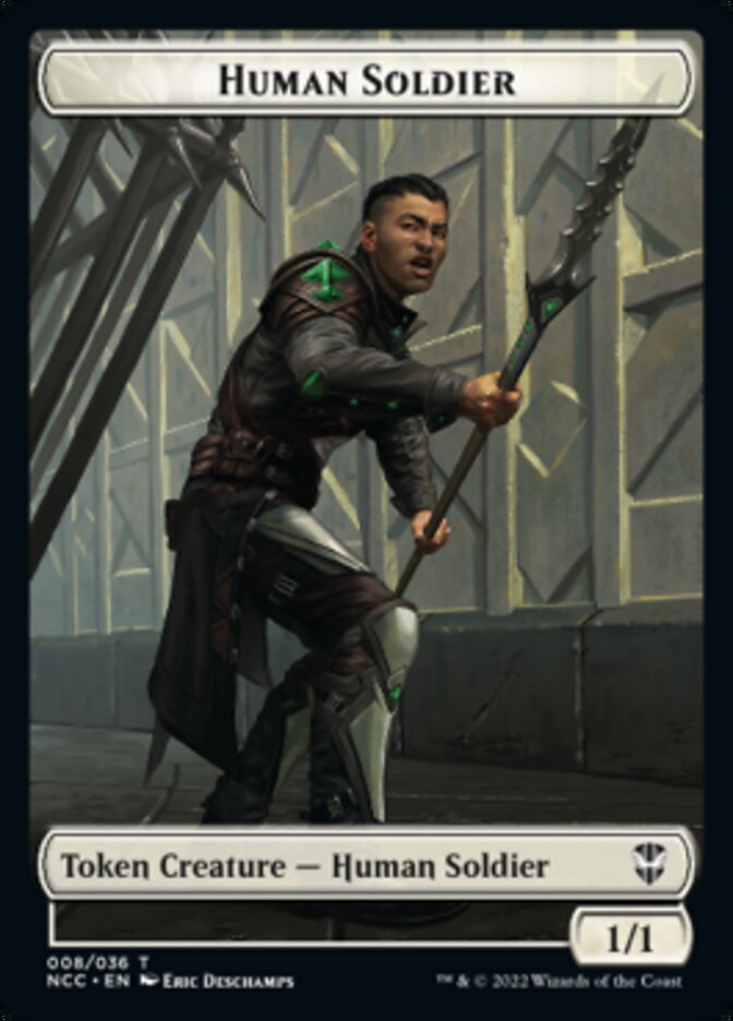 Eldrazi // Human Soldier Double-sided Token [Streets of New Capenna Commander Tokens] | Rook's Games and More