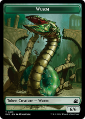 Spirit (0018) // Wurm Double-Sided Token [Ravnica Remastered Tokens] | Rook's Games and More