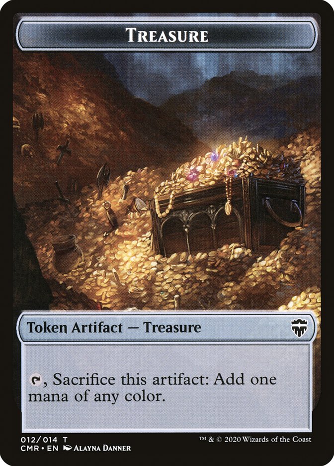 Rock // Treasure Token [Commander Legends Tokens] | Rook's Games and More