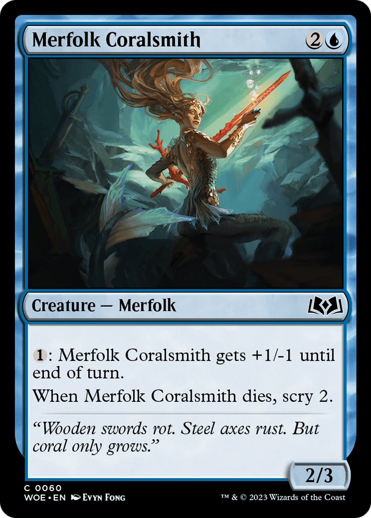 Merfolk Coralsmith [Wilds of Eldraine] | Rook's Games and More