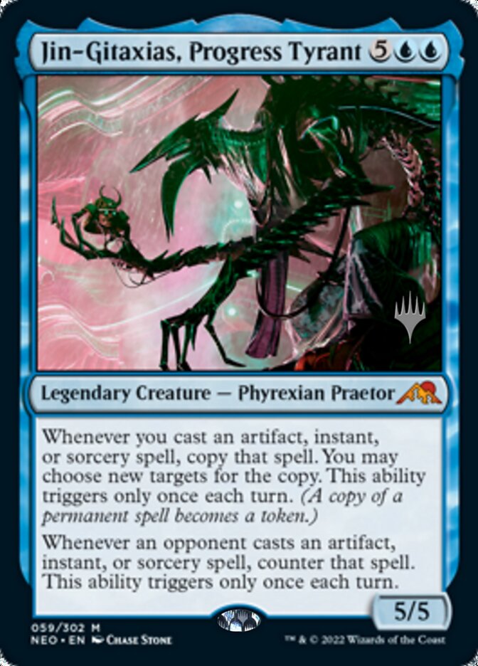 Jin-Gitaxias, Progress Tyrant (Promo Pack) [Kamigawa: Neon Dynasty Promos] | Rook's Games and More