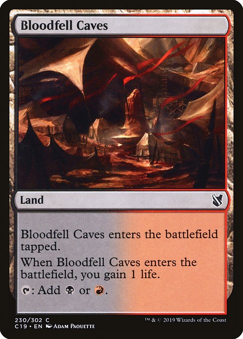 Bloodfell Caves [Commander 2019] | Rook's Games and More