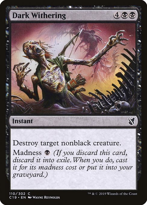 Dark Withering [Commander 2019] | Rook's Games and More