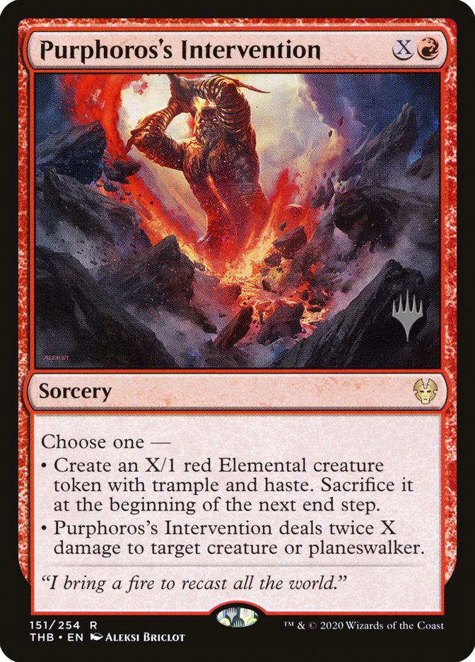 Purphoros's Intervention (Promo Pack) [Theros Beyond Death Promos] | Rook's Games and More