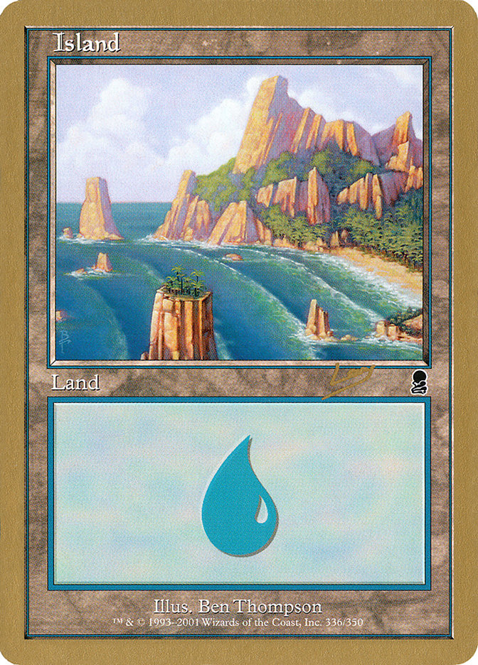 Island (rl336a) (Raphael Levy) [World Championship Decks 2002] | Rook's Games and More