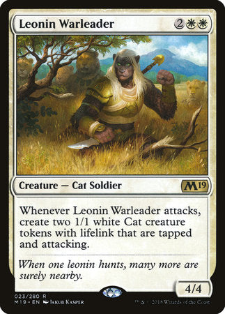 Leonin Warleader [Core Set 2019] | Rook's Games and More