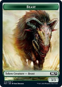 Beast // Cat (020) Double-sided Token [Core Set 2021 Tokens] | Rook's Games and More
