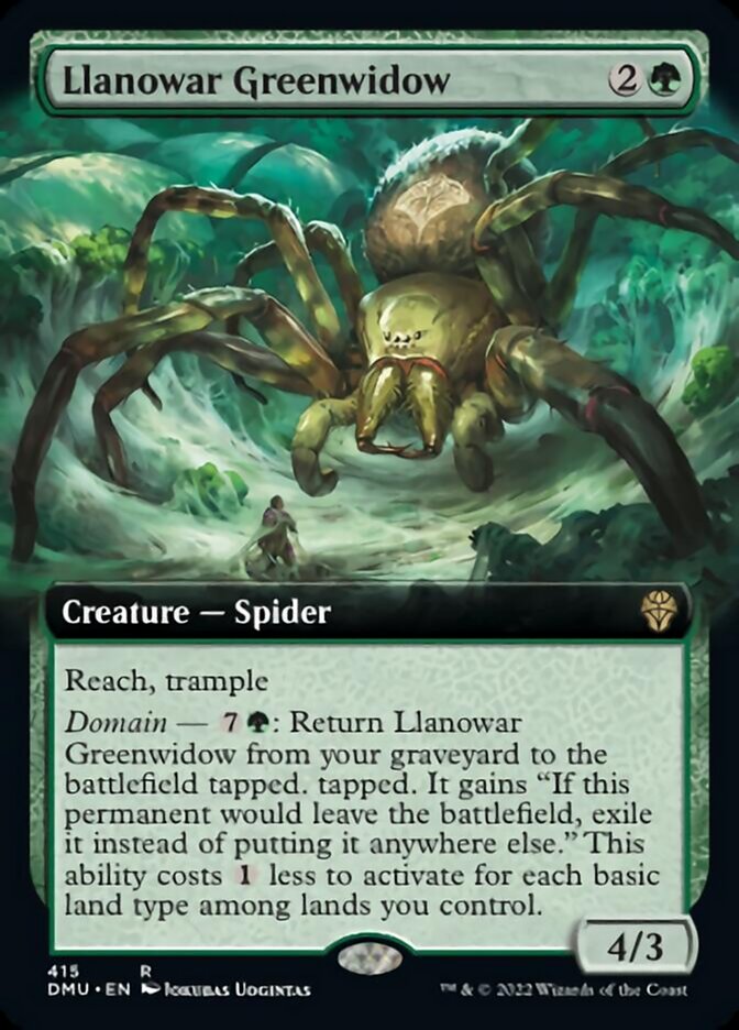 Llanowar Greenwidow (Extended Art) [Dominaria United] | Rook's Games and More