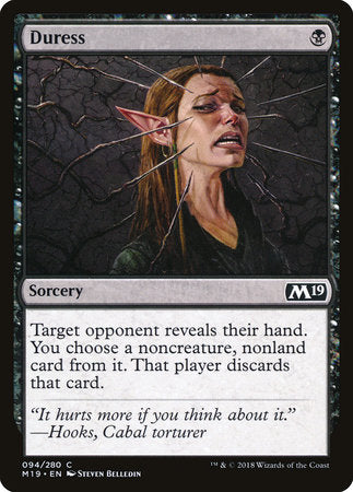 Duress [Core Set 2019] | Rook's Games and More