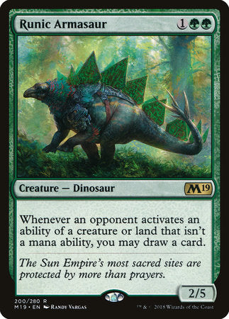 Runic Armasaur [Core Set 2019] | Rook's Games and More