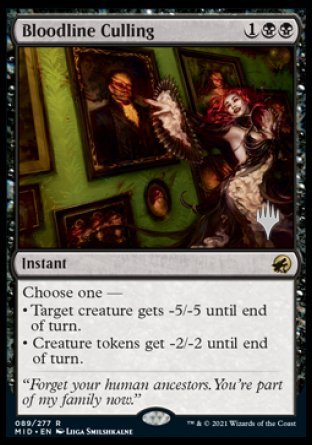 Bloodline Culling (Promo Pack) [Innistrad: Midnight Hunt Promos] | Rook's Games and More