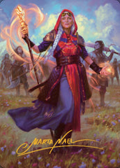 Jaya, Fiery Negotiator Art Card 1 (Gold-Stamped Signature) [Dominaria United Art Series]