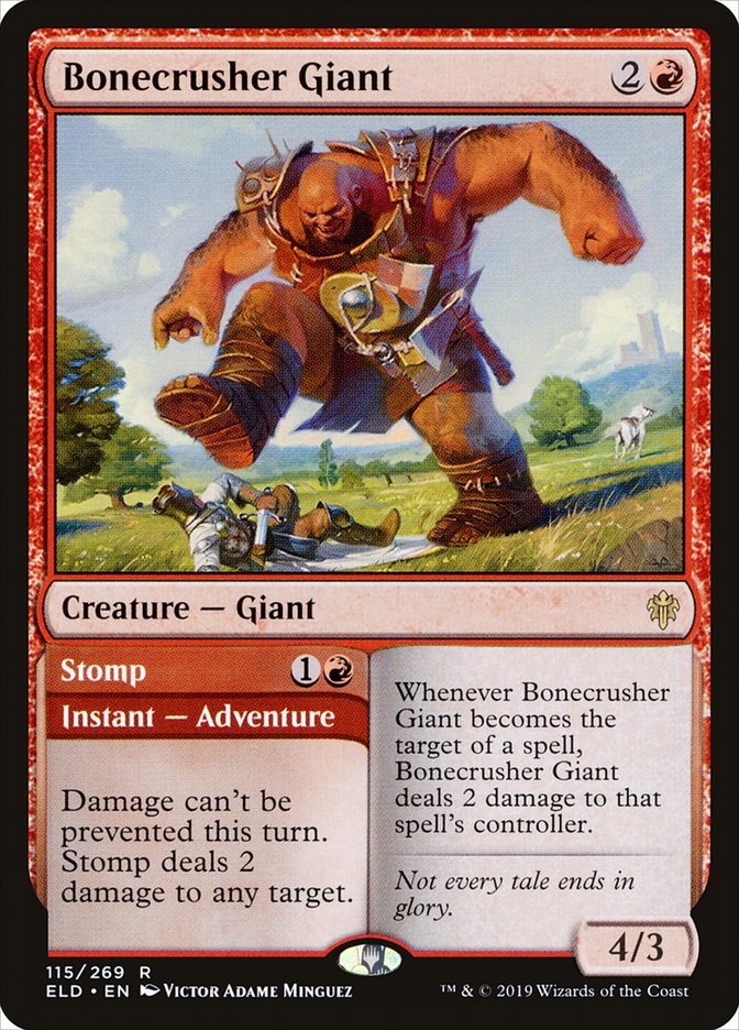 Bonecrusher Giant // Stomp [Throne of Eldraine] | Rook's Games and More