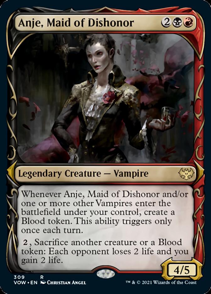 Anje, Maid of Dishonor (Showcase Fang Frame) [Innistrad: Crimson Vow] | Rook's Games and More