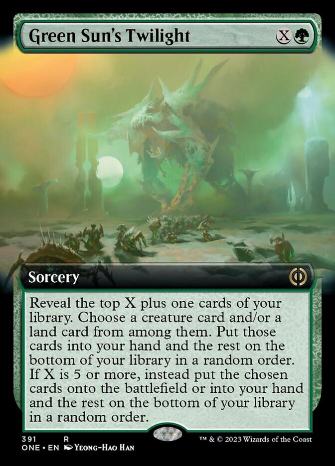 Green Sun's Twilight (Extended Art) [Phyrexia: All Will Be One] | Rook's Games and More