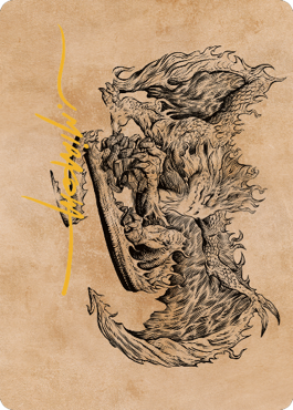 Miirym, Sentinel Wyrm Art Card (Gold-Stamped Signature) [Commander Legends: Battle for Baldur's Gate Art Series] | Rook's Games and More