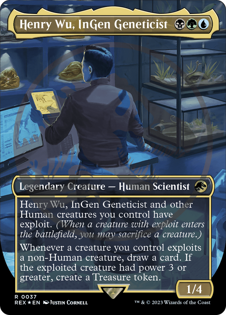 Henry Wu, InGen Geneticist Emblem (Borderless) [Jurassic World Collection Tokens] | Rook's Games and More