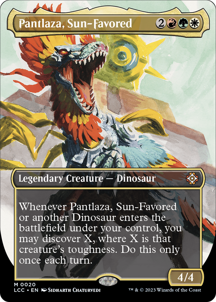 Pantlaza, Sun-Favored (Borderless) [The Lost Caverns of Ixalan Commander] | Rook's Games and More