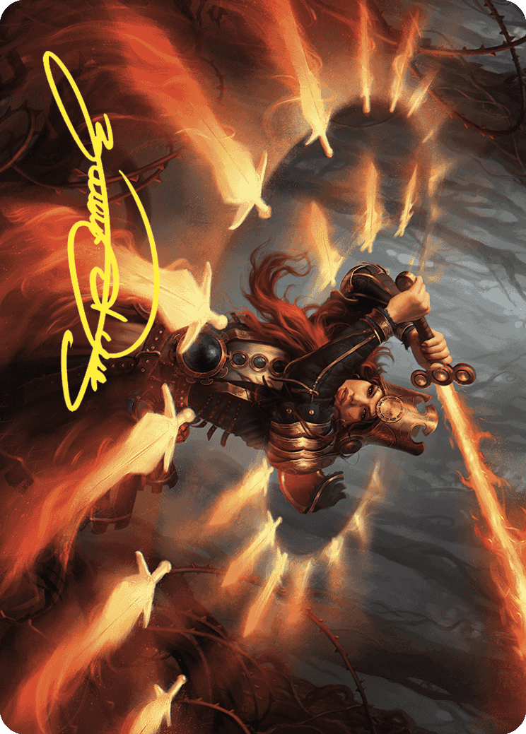 Heartflame Duelist Art Card (Gold-Stamped Signature) [Wilds of Eldraine Art Series] | Rook's Games and More