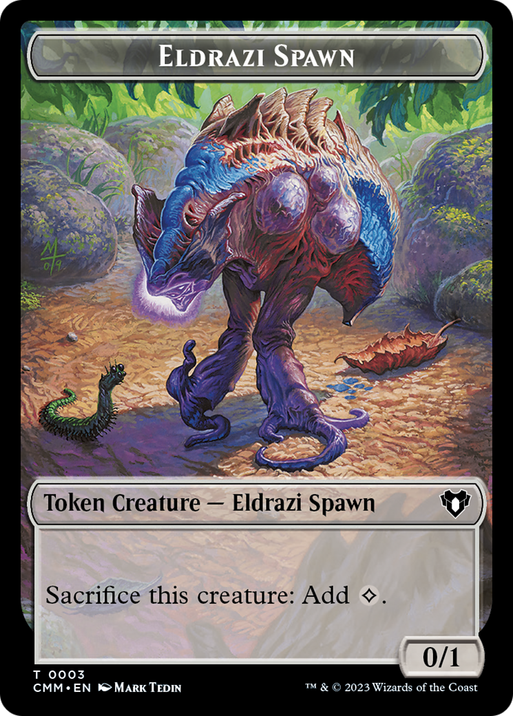 Eldrazi Spawn // Dragon (0021) Double-Sided Token [Commander Masters Tokens] | Rook's Games and More