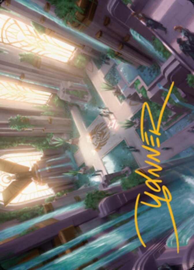 Spara's Headquarters Art Card (Gold-Stamped Signature) [Streets of New Capenna Art Series] | Rook's Games and More