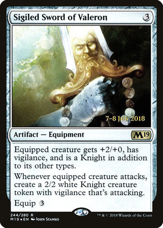 Sigiled Sword of Valeron [Core Set 2019 Promos] | Rook's Games and More