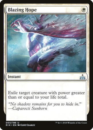Blazing Hope [Rivals of Ixalan] | Rook's Games and More